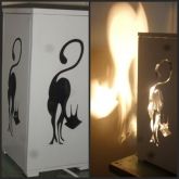 luminária em mdf