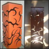 luminária em mdf.