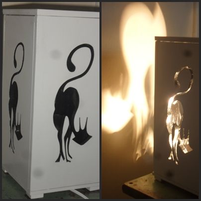 luminária em mdf